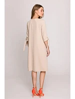 Dámské šaty S393 béžové - Stylove