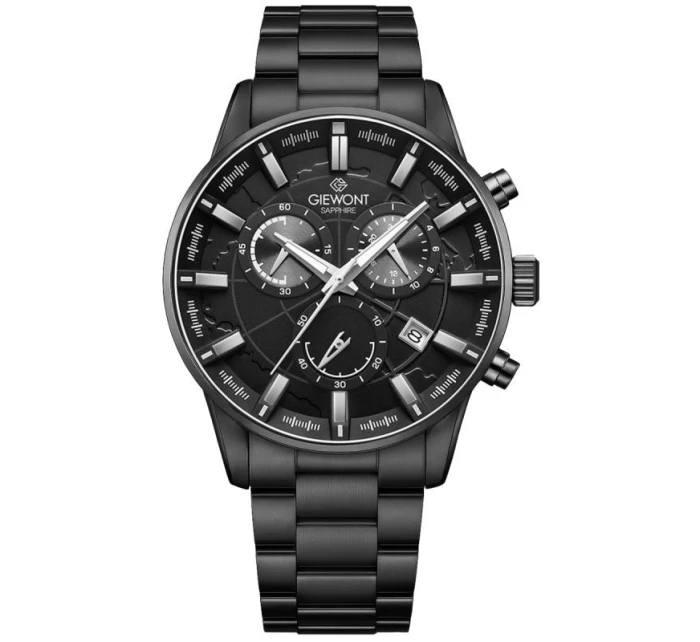 Pánské hodinky Giewont Chronograph Sapphire Black GW4580-B1 Pánské hodinky Giewont Chronograph Sapphire Black GW4580-B1
