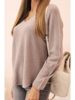 Dámský svetr z viskózy s výstřihem do V fango Dámský svetr z viskózy s výstřihem do V fango