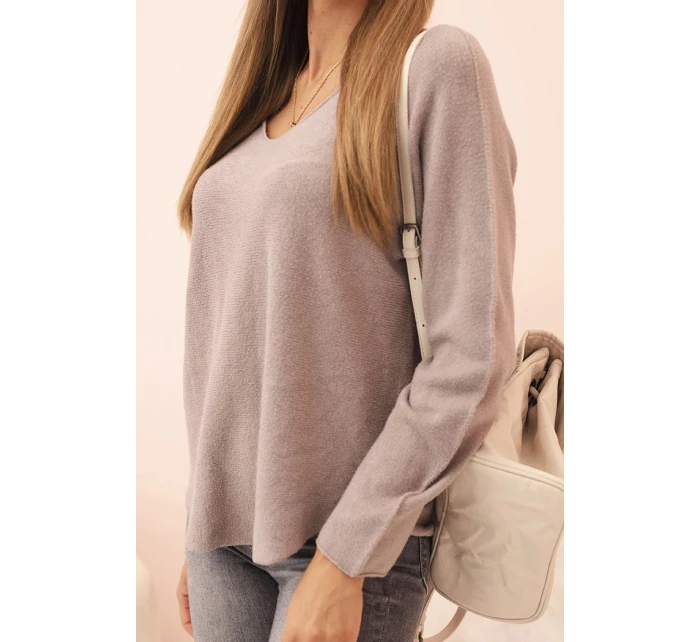 Dámský svetr z viskózy s výstřihem do V fango Dámský svetr z viskózy s výstřihem do V fango