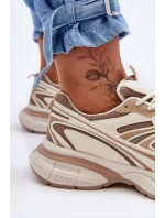 Dámské sportovní šněrovací boty Béžove Emare Dámské sportovní šněrovací boty Béžove Emare