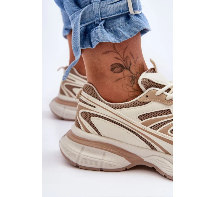 Dámské sportovní šněrovací boty Béžove Emare Dámské sportovní šněrovací boty Béžove Emare