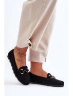 Kožené Dámské Mokasíny S Ozdobou Černé Dionira Kožené Dámské Mokasíny S Ozdobou Černé Dionira