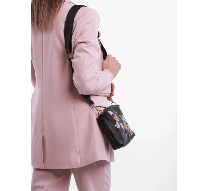 Dámská kabelka Vuch Coalie Flowers Black Dámská kabelka Vuch Coalie Flowers Black