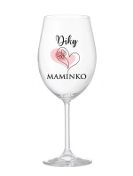 DÍKY MAMINKO - čirá sklenice na víno 350 ml DÍKY MAMINKO - čirá sklenice na víno 350 ml