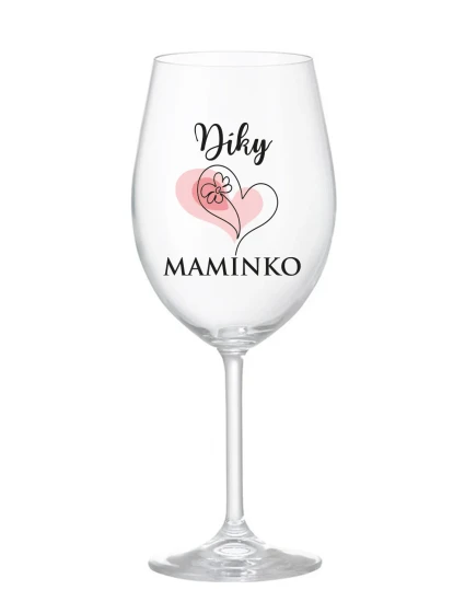 DÍKY MAMINKO - čirá sklenice na víno 350 ml DÍKY MAMINKO - čirá sklenice na víno 350 ml