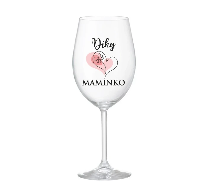DÍKY MAMINKO - čirá sklenice na víno 350 ml DÍKY MAMINKO - čirá sklenice na víno 350 ml