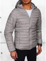 FashionStreet pánská světle šedá prošívaná přechodná bunda TX4657