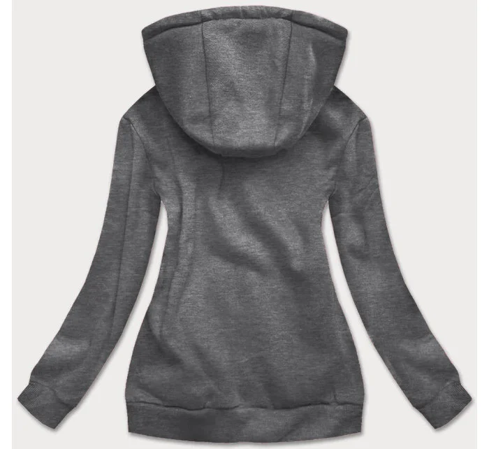 Tmavě šedá dámská sportovní mikina model 21389911 - J.STYLE Tmavě šedá dámská sportovní mikina model 21389911 - J.STYLE