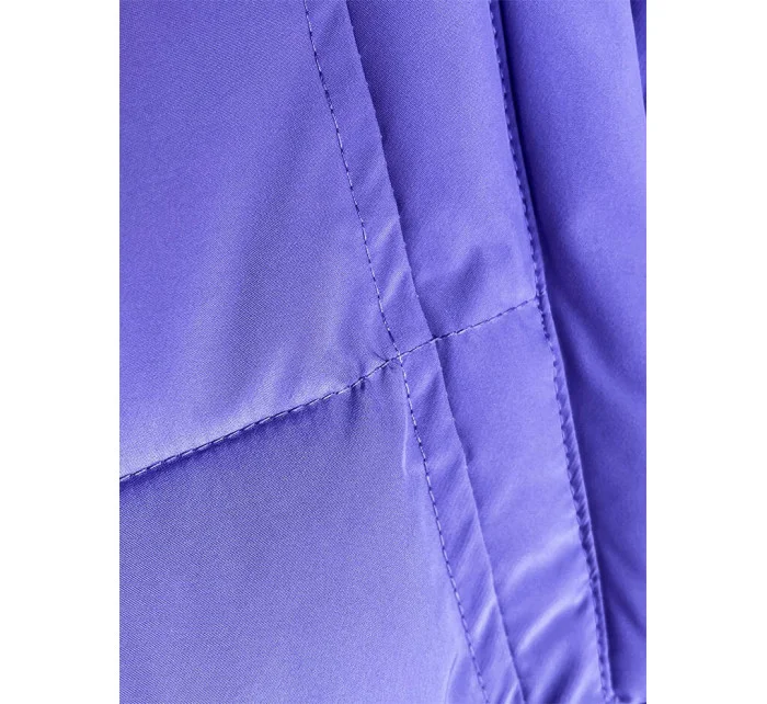 Dámská zimní bunda v lila barvě s kožešinovou podšívkou model 21246513 - LHD