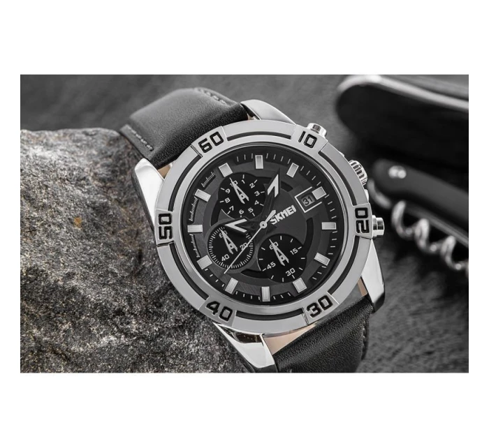 Pánské hodinky Skmei 9156SIBK + BOX Pánské hodinky Skmei 9156SIBK + BOX