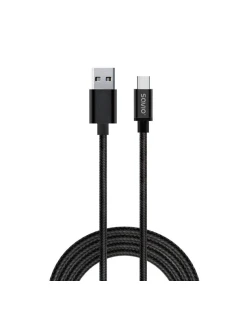 Kabel SAVIO CL-129 (USB typ C - USB 2.0 typ A ; 2 m; černá barva)