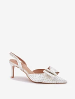 Zdobené Lodičky S Otevřenou Patou A Mašlí Bílé Nilandriela