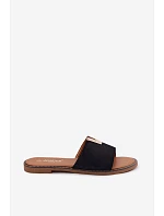 Dámské ploché nazouváky s ozdobným detailem V Černé Nelmira