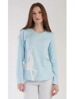 Dámské pyžamo dlouhé model 21764640 - Vienetta Dámské pyžamo dlouhé model 21764640 - Vienetta