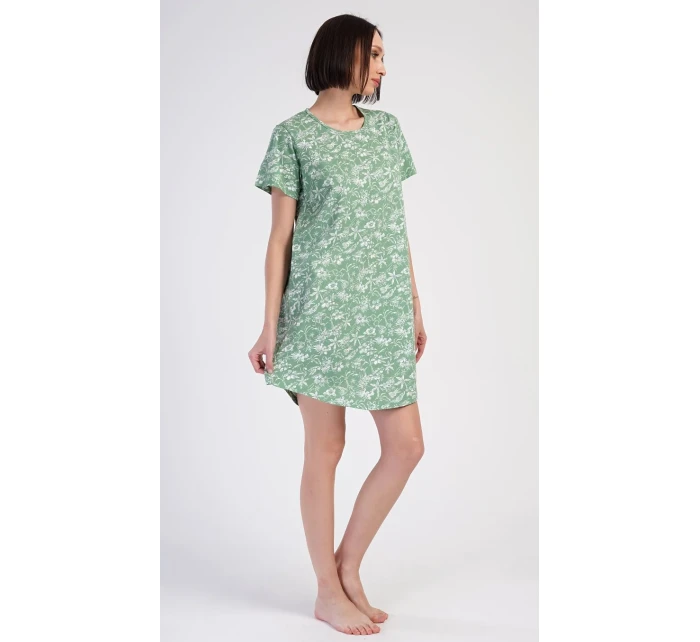 Dámská noční košile s krátkým rukávem model 20207793 - Vienetta Dámská noční košile s krátkým rukávem model 20207793 - Vienetta