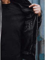 Pánská kožená bunda černá FashionStreet TX4739 Pánská kožená bunda černá FashionStreet TX4739