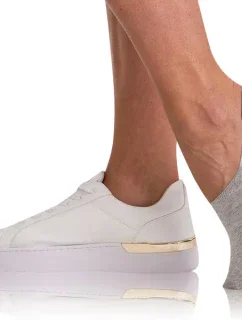 Bambusové velmi nízké dámské ponožky BAMBUS FOOTIES SOCKS - BELLINDA - šedá