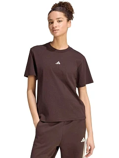 Dámské tričko adidas Essentials Small Logo, hnědé, KX0795
