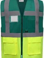 Yoko HVW 801 Hi-Vis multifunkční vesta 79.W801 paramedic green/hi vis yellow