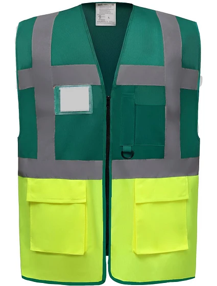 Yoko HVW 801 Hi-Vis multifunkční vesta 79.W801 paramedic green/hi vis yellow Yoko HVW 801 Hi-Vis multifunkční vesta 79.W801 paramedic green/hi vis yellow
