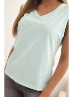 Dámská košile z bavlny střihu mátová model 21227168 - K-Fashion
