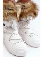 Dámské šněrovací boty bílé model 21635480 - Boto Dámské šněrovací boty bílé model 21635480 - Boto