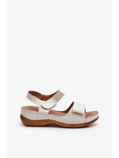 Pohodlné dámské sandály na suchý zip Silver Iphiope