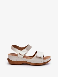 Pohodlné dámské sandály na suchý zip Silver Iphiope