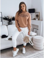 Dámská oversize mikina MONTE ROSA camel FashionStreet BY1159