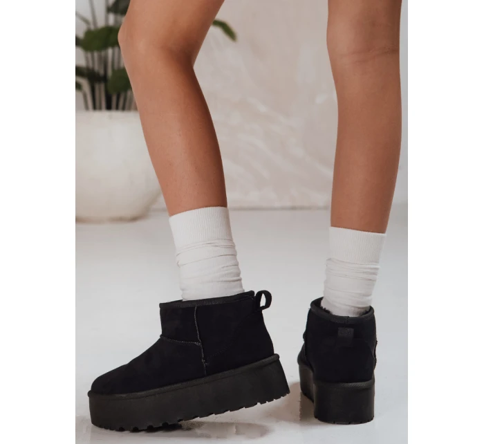 Dámské černé semišové sněhule FashionStreet ZY1283