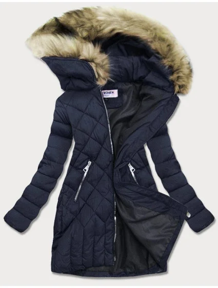 PIKOWANA KURTKA DAMSKA ZIMOWA GRANATOWA model 21242409 - LF WOMEN PIKOWANA KURTKA DAMSKA ZIMOWA GRANATOWA model 21242409 - LF WOMEN