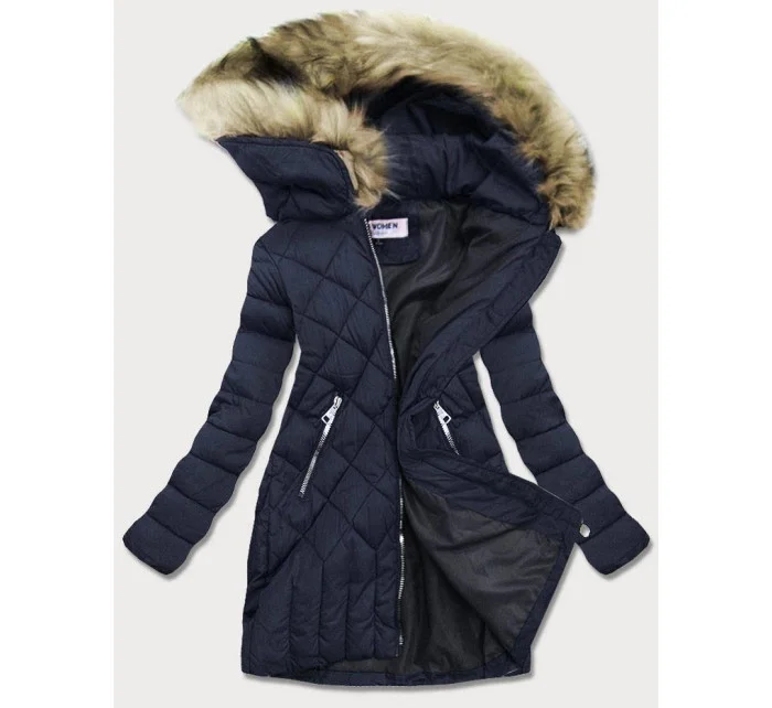 PIKOWANA KURTKA DAMSKA ZIMOWA GRANATOWA model 21242409 - LF WOMEN PIKOWANA KURTKA DAMSKA ZIMOWA GRANATOWA model 21242409 - LF WOMEN