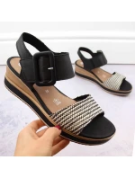 Remonte W RKR646 kožené sandály na platformě