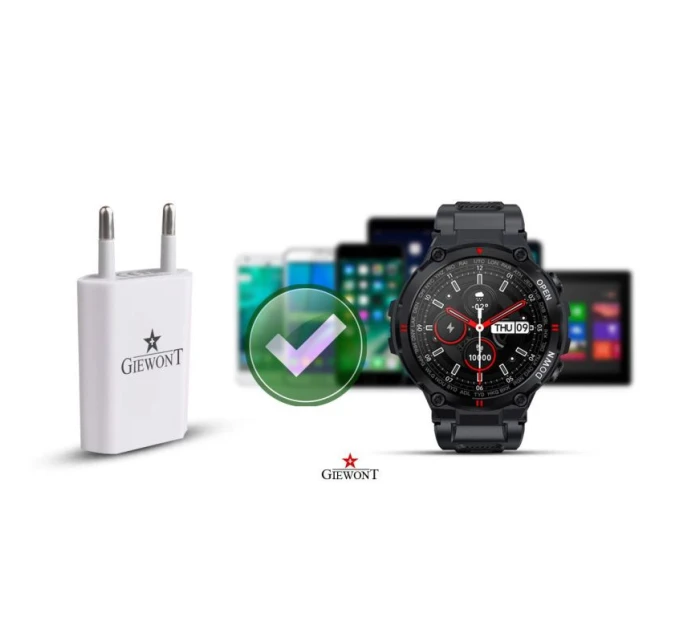 GIEWONT POWER ON USB 5V 1A GWL1 Univerzální nabíječka pro chytré hodinky GIEWONT POWER ON USB 5V 1A GWL1 Univerzální nabíječka pro chytré hodinky