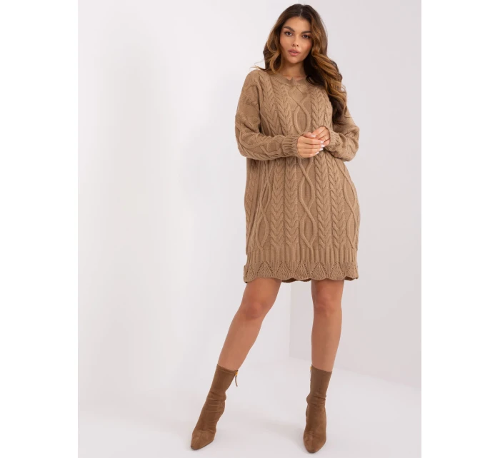 Sukienka LC SK ciemny bezowy model 20129353 - FPrice Sukienka LC SK ciemny bezowy model 20129353 - FPrice