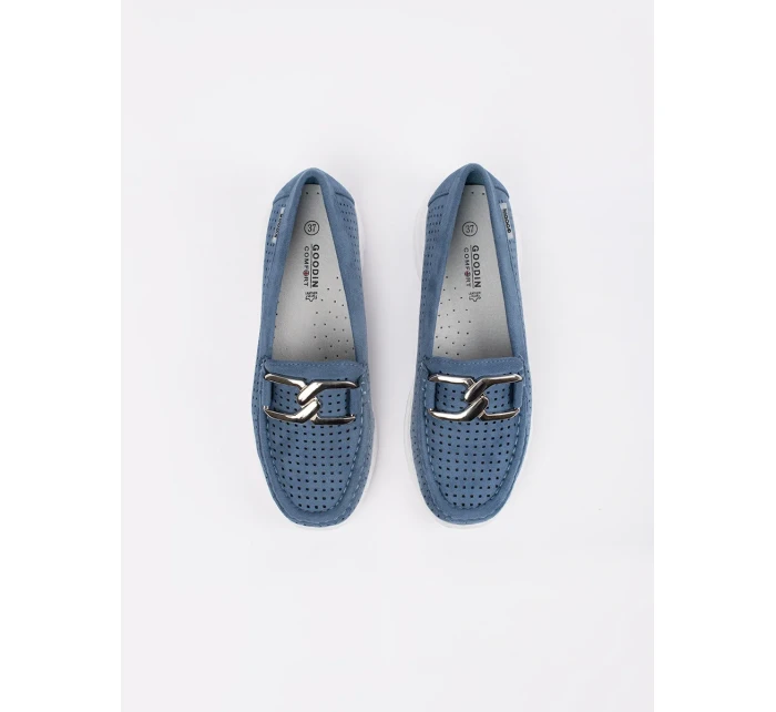 Trendy modré dámské mokasíny bez podpatku Trendy modré dámské mokasíny bez podpatku