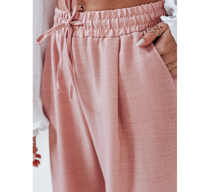 Dámské kalhoty se širokými nohavicemi MILLIVIO růžová FashionStreet UY2663