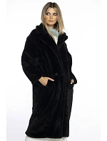 Černý dámský oversize kabát model 21247106 - Ann Gissy Černý dámský oversize kabát model 21247106 - Ann Gissy