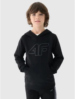 Chlapecká nepruhovaná mikina s kapucí 4F Junior 4FJWMM00TSWSM1292-21S
