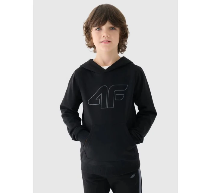 Chlapecká nepruhovaná mikina s kapucí 4F Junior 4FJWMM00TSWSM1292-21S Chlapecká nepruhovaná mikina s kapucí 4F Junior 4FJWMM00TSWSM1292-21S