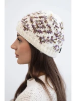 Dámská zimní vlněná čepice s ozdobnými krystalky K399 černá