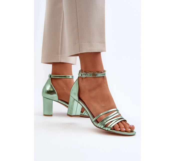 Sandály Na Podpatku S Pásky Černé Enitia Sandály Na Podpatku S Pásky Černé Enitia