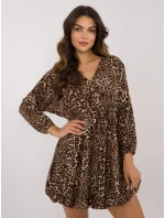 Sukienka DHJ SK czarno beżowy model 20535923 - FPrice Sukienka DHJ SK czarno beżowy model 20535923 - FPrice