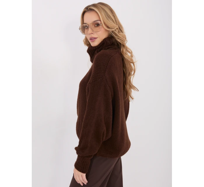 Sweter IN SW model 21782544 ciemny brązowy - FPrice