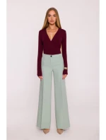 model 21296017 Kalhoty se širokými nohavicemi mátové - Moe