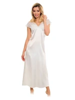 Dámská saténová košilka s krajkou Mactan Ecru - Kalimo