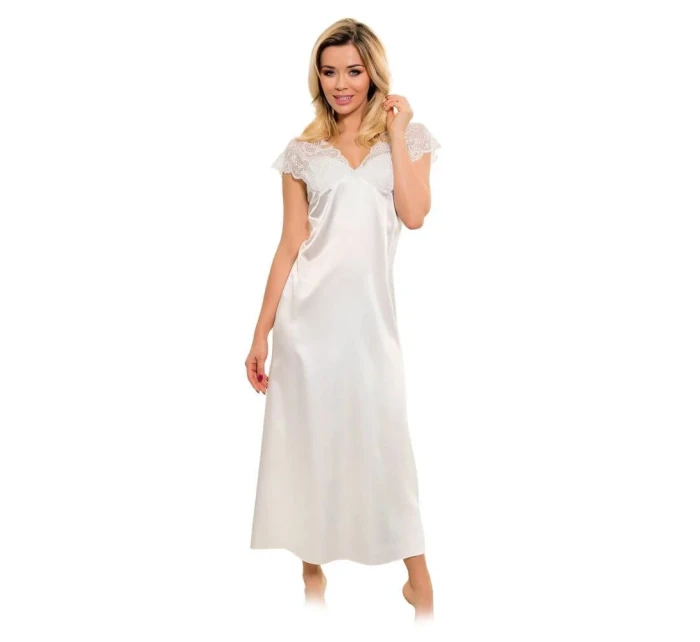 Dámská saténová košilka s krajkou Mactan Ecru - Kalimo