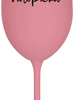 VÍNOPIČKA - růžová sklenice na víno 350 ml