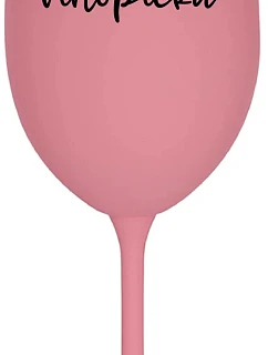 VÍNOPIČKA - růžová sklenice na víno 350 ml
